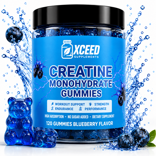 Creatine Monohydrate Gummies Jar - Blueberry Flavor